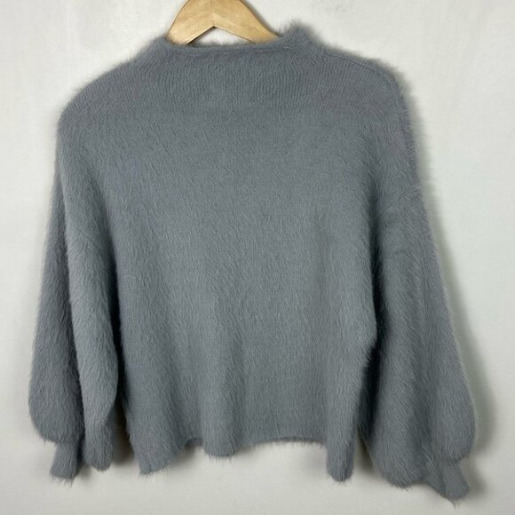 NWT Line and Dot Fuzzy Adler Sweater Grey‎ Heather Grey Size Large New With Tags - Picture 14 of 15